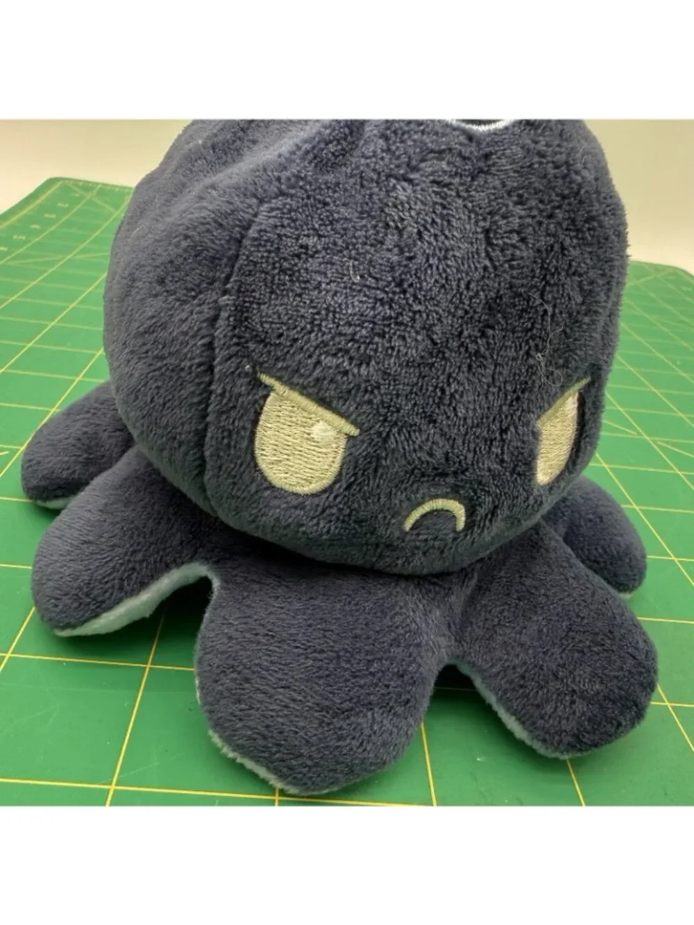 2021 TeeTurtle Reversible Octopus  Dark Blue Light Blue Ocean Day Night Plush 6”